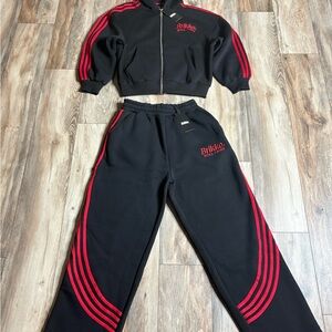 Men's Black and Red Tracksuit